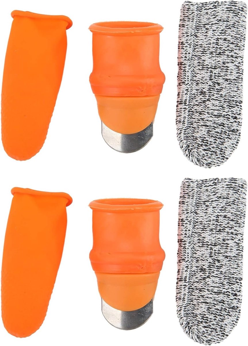 Set van 6 Tuinvorken met Rubberen Nylon Vingerbescherming voor Efficiënt Plukken en Tuinieren
