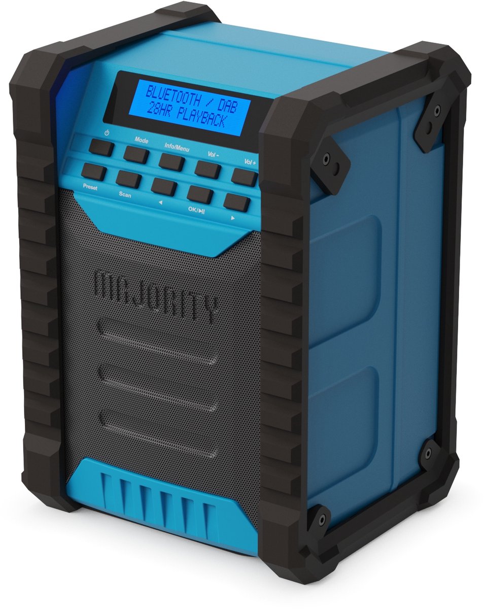 Majority Landbeach - Draagbare Radio - Bluetooth - DAB+/FM - Ingebouwde Basversterker - Zwart