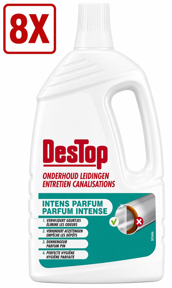 8 x DesTop - Onderhoud leidingen Intens parfum - 1,5 L