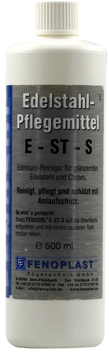 RVS reiniger, Fenosol Edelstahlreiniger E-ST-S 500ml, RVS onderhoud