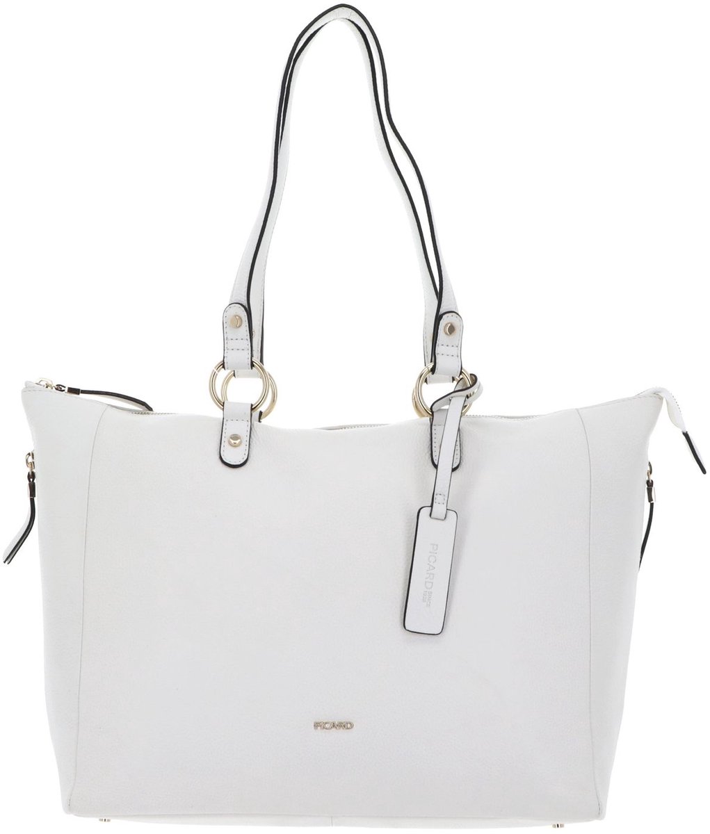 PICARD shopper schoudertas Java Shopper White Lily wit