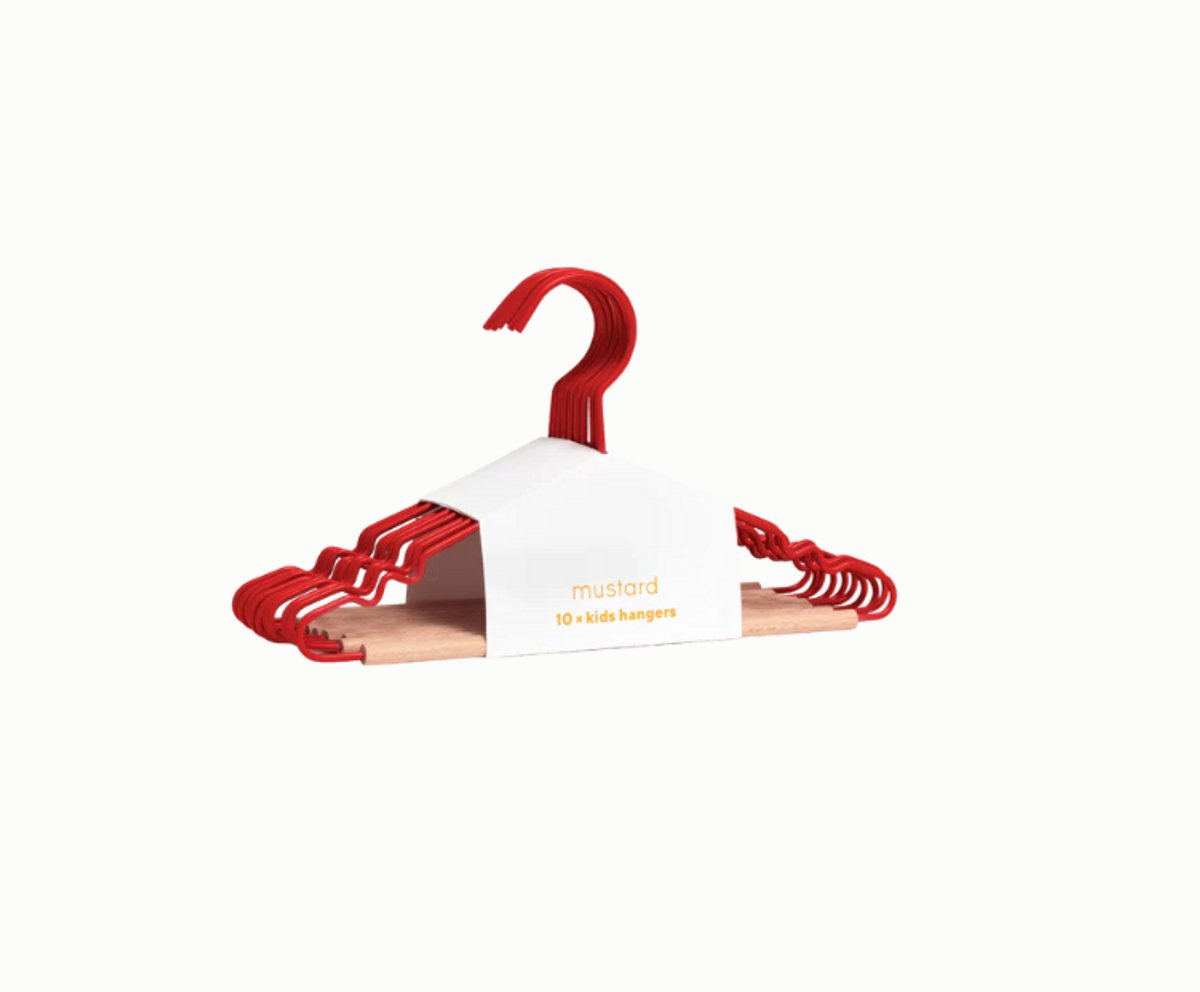 Mustard - Kids top hangers - Kapstokken voor kinderen - Set van 10 - Poppy