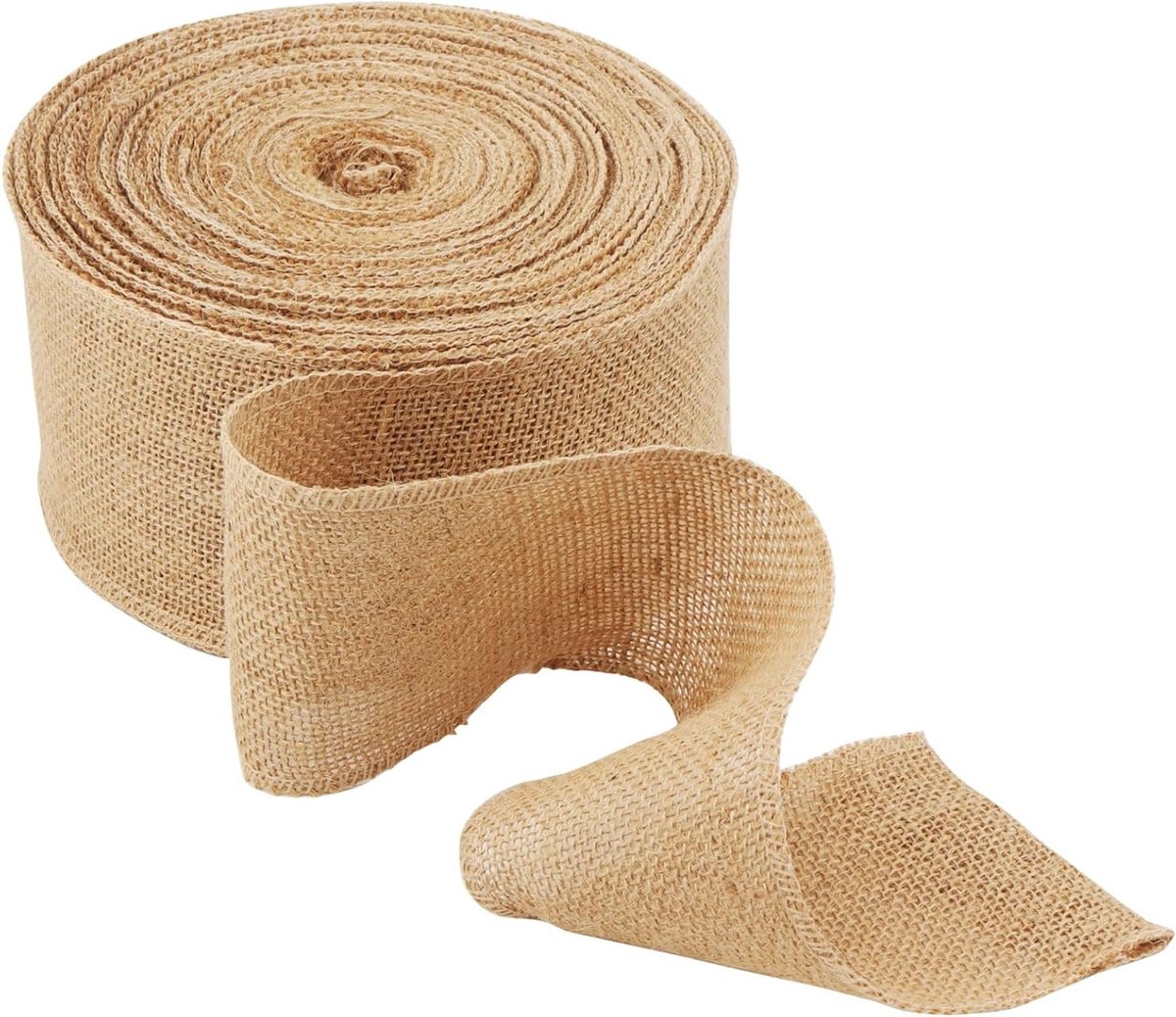 10cm x 20m Jute Ribbon Roll, Natuurlijke Burlap Riem voor Cadeauverpakking, Bruiloft en Verjaardag, Lichtbruin Decoratie
