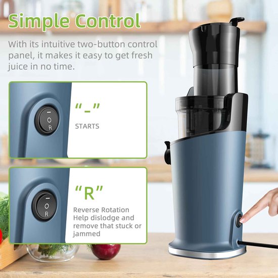 Glowstride Keuken sapcentrifuge - Koude Juicer voor Groenten & Fruit - blender - slowjuicer van Merkloos — afbeelding 3