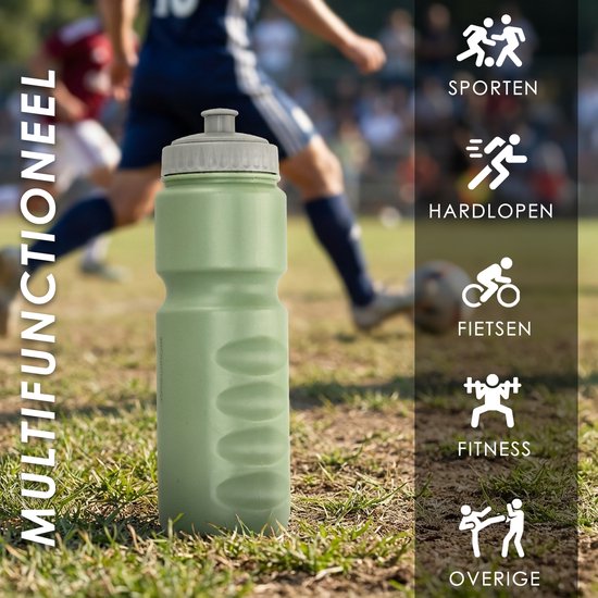 Bidon 800 ml Set van 2 - Fiets Bidon en Sportfles - BPA-vrij - Geschikt voor Alle Bidonhouders - Waterfles voor Fitness en Wielrennen - Mintgroen van Bidon — afbeelding 5