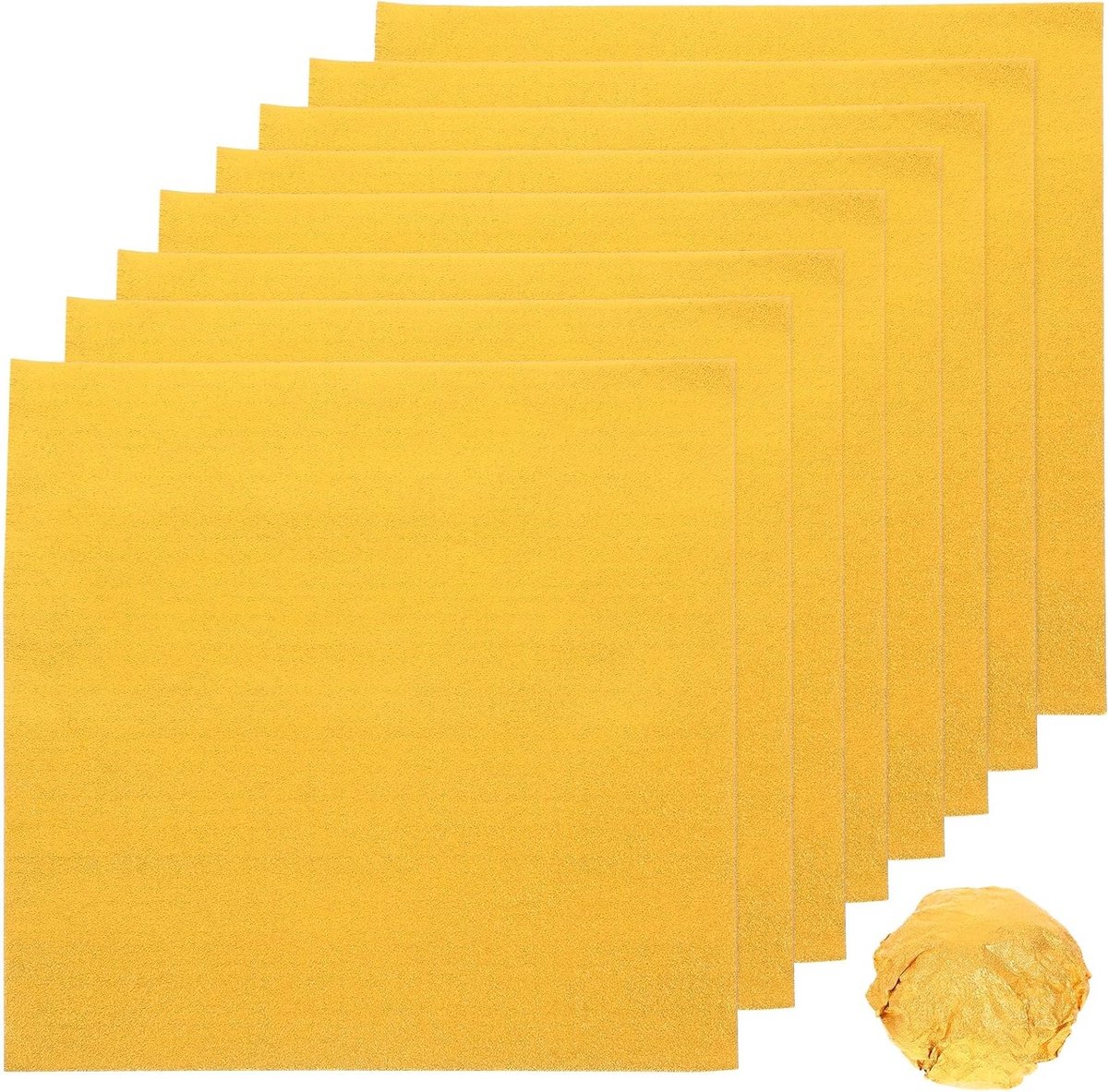 200 Stuks Aluminium Folie Snoepwikkels - Gouden Verpakkingspapier voor Chocolade en Snoep (20x20cm)