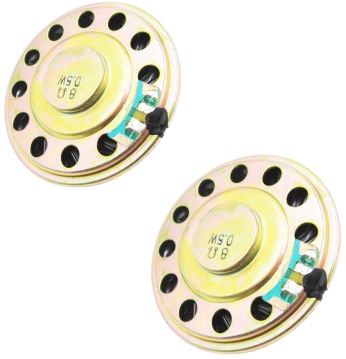 2x Mini Luidspreker 8Ω 0,5W (50 mm) – Duurzame Metalen Hoornspeaker