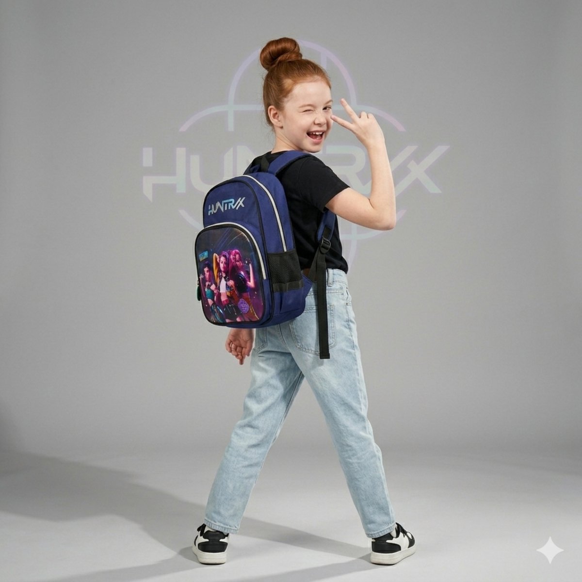 Kpop Demon Hunters Rugzak Meisjes Hoogte 38cm – Officieel Gelicenseerd - Kinder Schooltas met Laptopvak 15 Inch – Tablet Rugzak — afbeelding 7