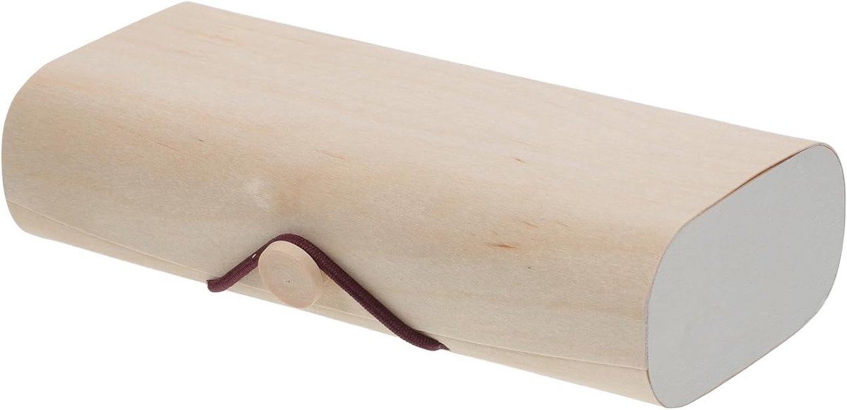 Vintage houten zonnebrilbox voor mannen - Luxe opbergdoos met houder en accessoires