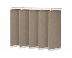 Verticale Lamellen Set 10 Stuks (2x 5) – 40 x 260 cm – Taupe / Beige – Madeco – Vervangingslamellen Lamellengordijn