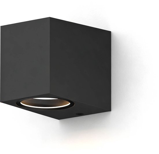 Calex Wandlamp Downlight Sanremo - GU10 - IP54 Water- en Stofbestendig - Geschikt voor Binnen en Buiten - Eenvoudige installatie - Rechthoek - Zwart