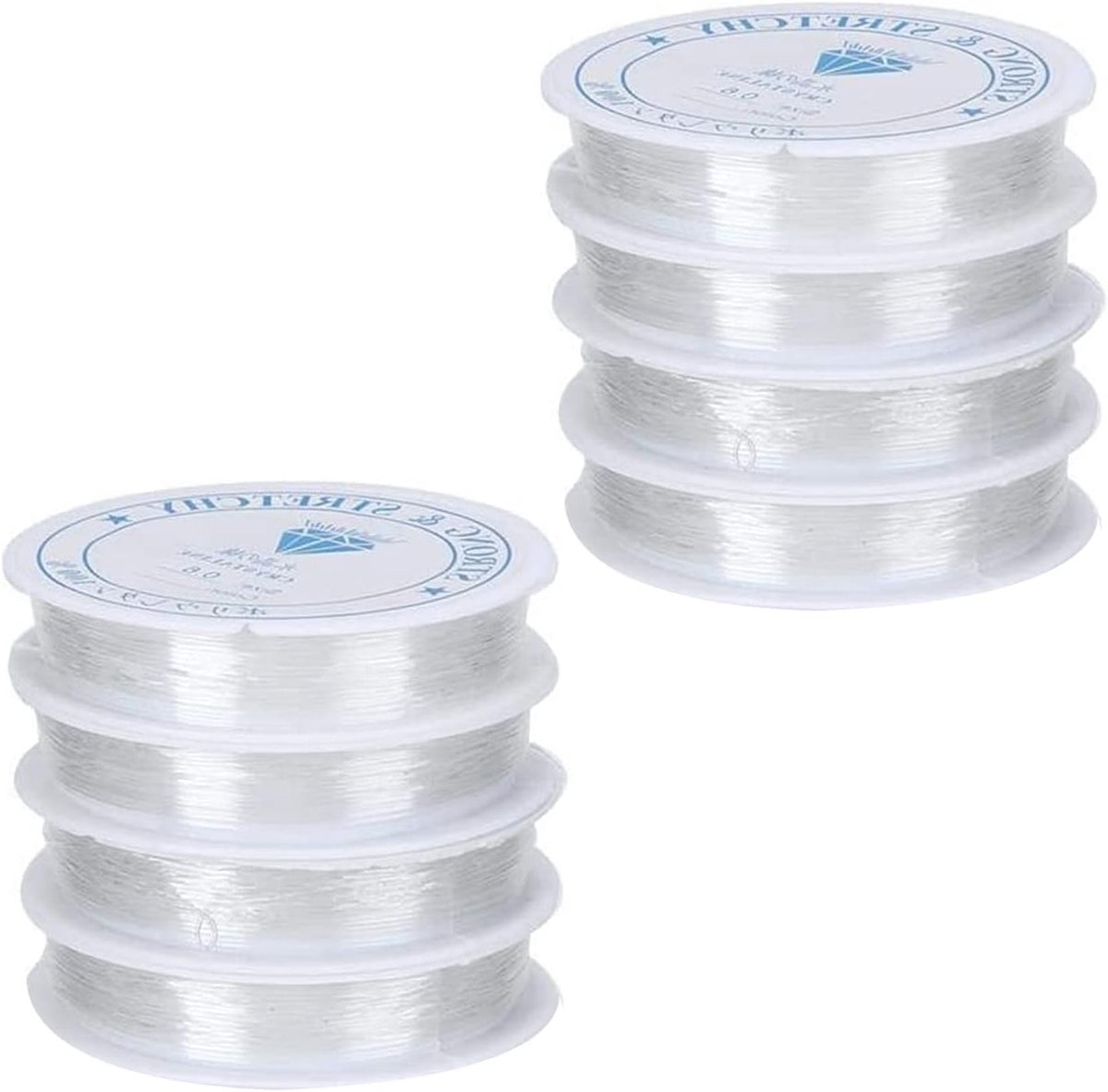 Elastisch touw van 120 m x 0,6 mm voor sieradenproductie - Stevig, rekbaar en duurzaam materiaal