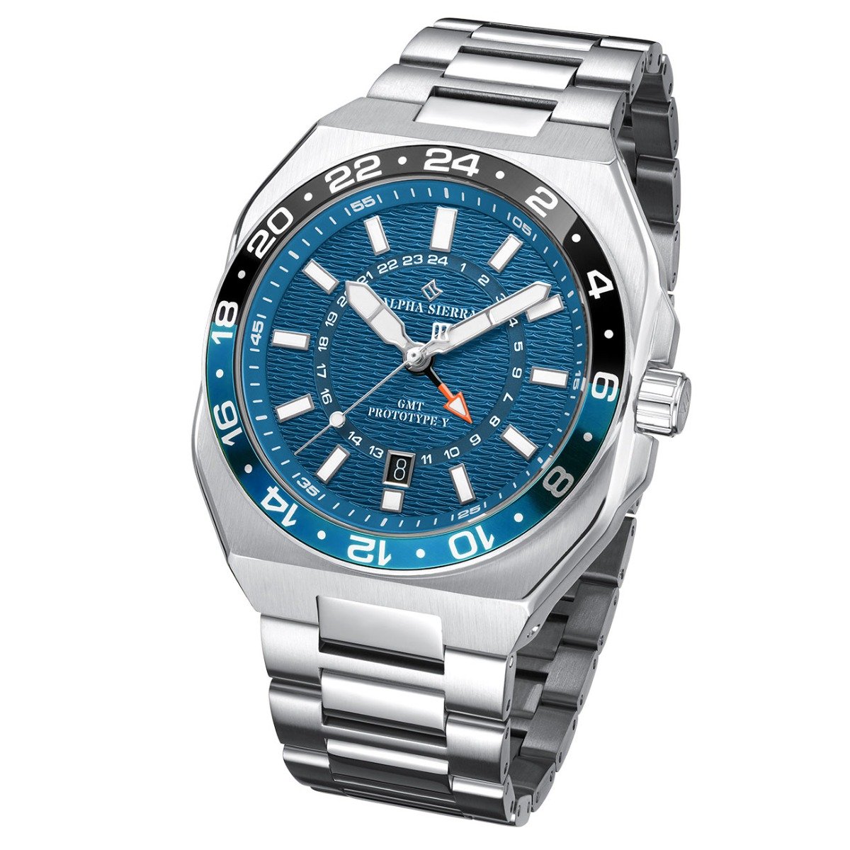 Alpha Sierra - Heren Horloge Prototype Y - Zilver