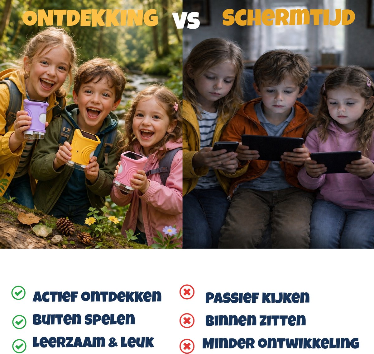DUTCHPOWER Digitale Microscoop 1000x-4K-voor Kinderen – Draagbare Handmicroscoop met Foto & Video – STEM Educatief Speelgoed voor Ontdekken in Tuin en Natuur – Geschikt voor 4 t/m 12 jaar-Geel — afbeelding 8