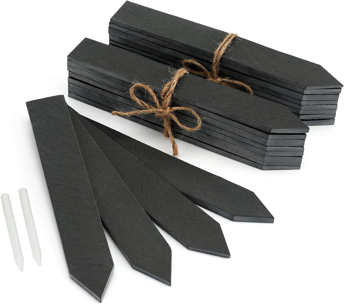 Set van 20 Slate Plant Labels van 20x3cm voor Buiten - Tuinmarkers voor Groenten en Kruiden