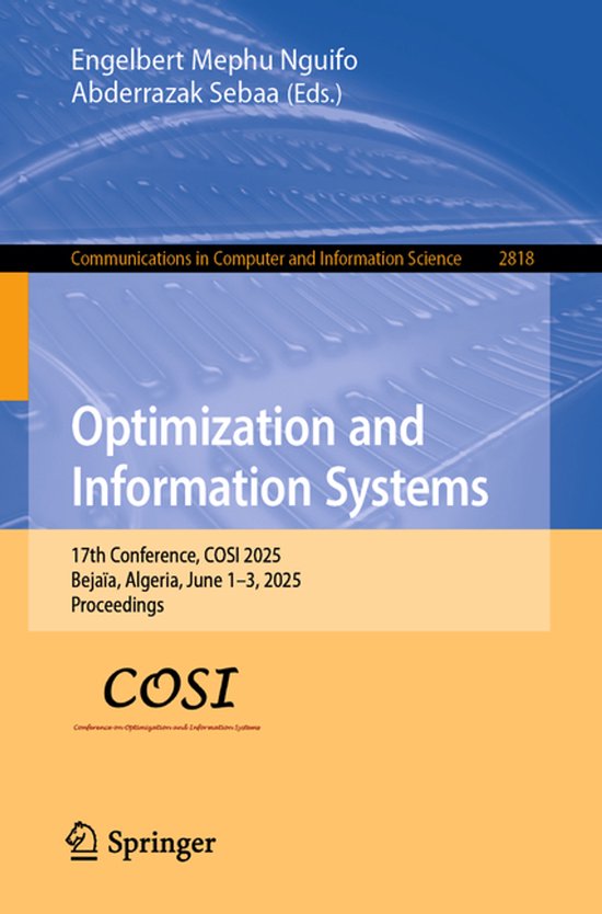 Communications in Computer and Information Science2818- Opti ... - cover