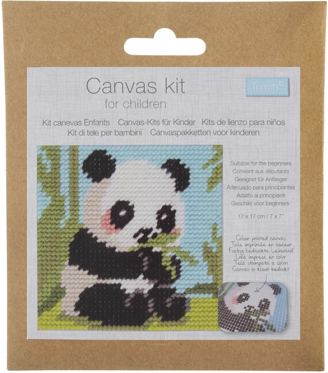 trimits halvesteek borduurpakket panda