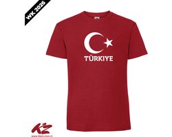 Türkiye - Unisex T-Shirt - 3XL - Rood - Turkije - WK Voetbal 2026 - World Cup Football