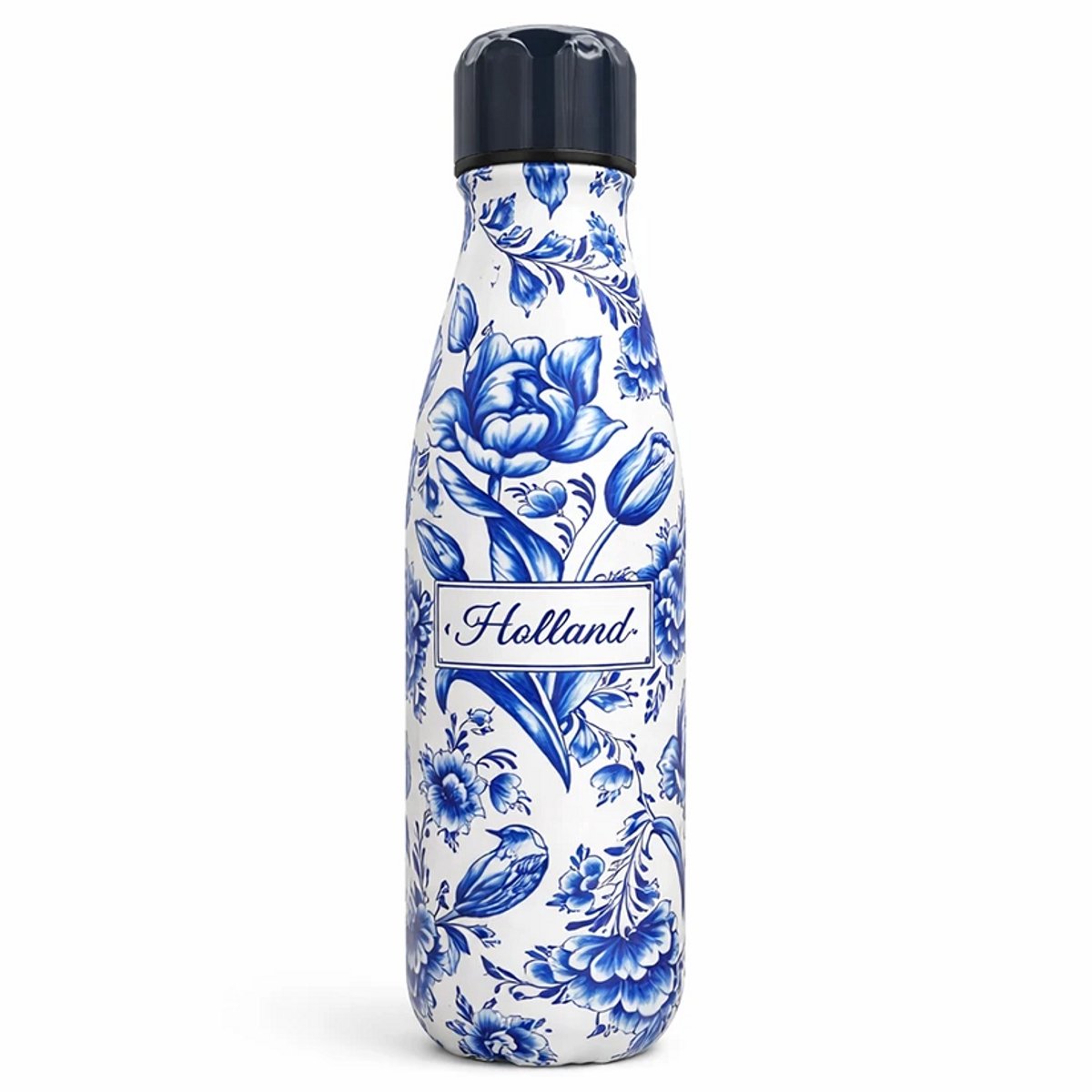 Waterfles Holland delfts blauw – RVS thermosfles 500ml - Mok / beker voor koffie - Holland souvenir