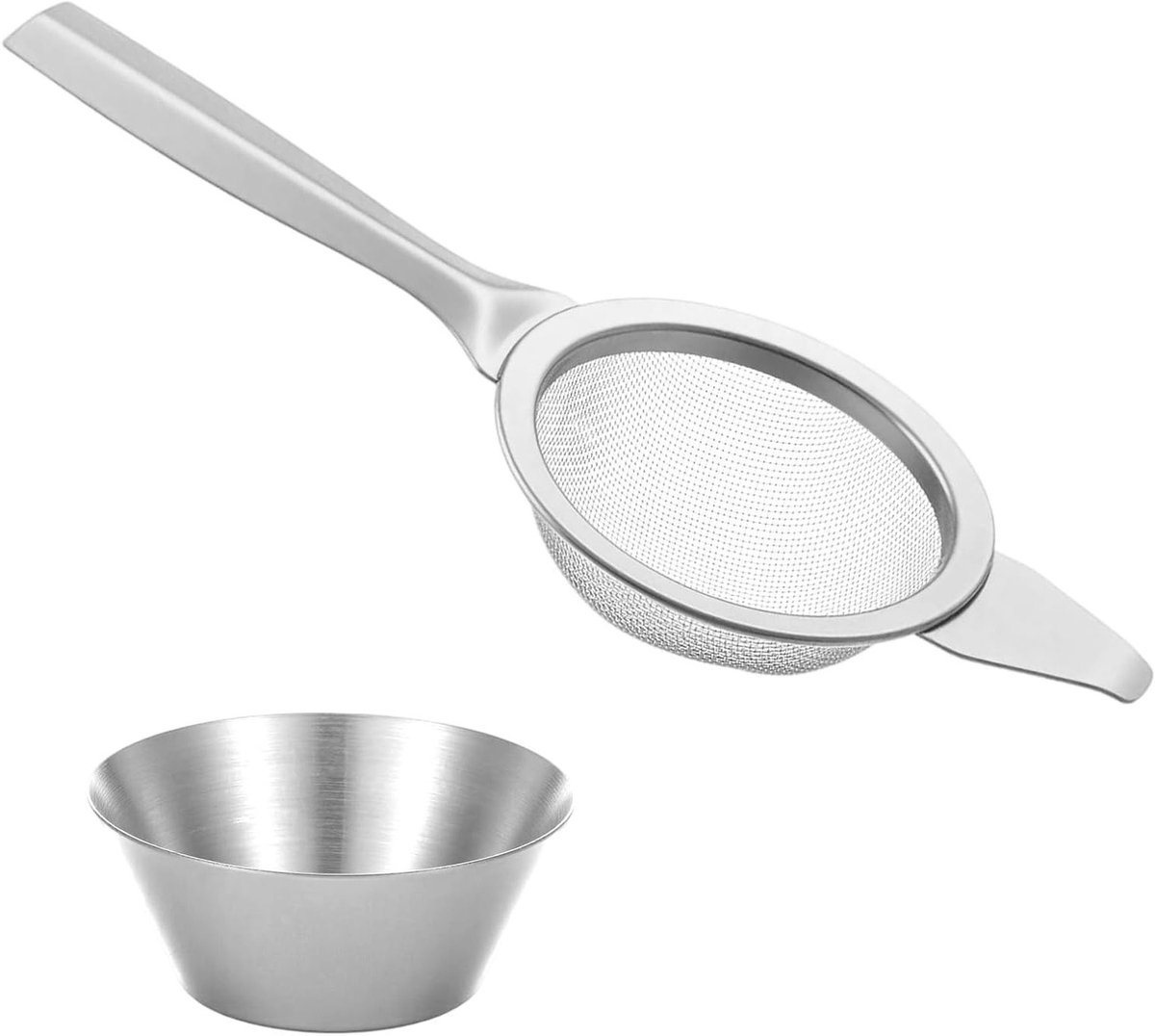 Mini Keukenzeef met RVS Handvat - Fijne Mesh Zeef voor Matcha, Koffie en Thee - Ideaal voor Sifters en Afvoeren