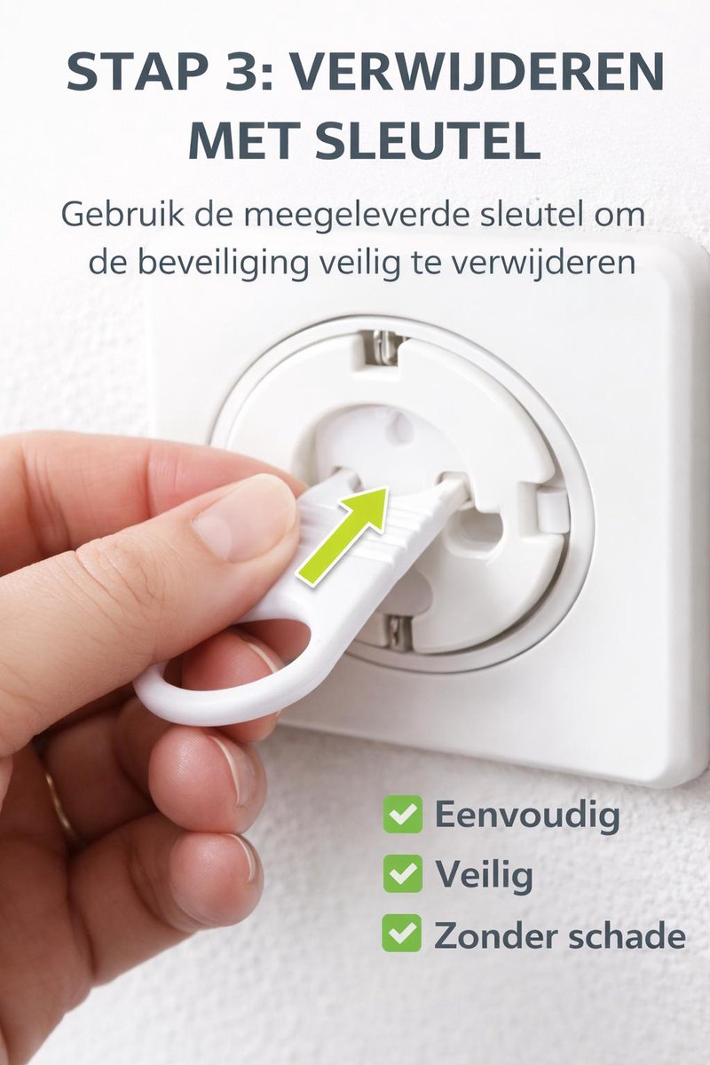 Cubs Care Stopcontactbeveiliging Wit 12 Stuks – Kinderbeveiliging Stopcontact – Stopcontactbeschermers – Babyproof – Met Verwijdertool – 3M Sticker – foto 2
