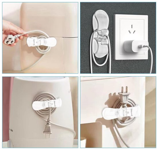 Kabelorganizer voor Keukenapparaten, Set van 6, Zelfklevende Kabelbinder voor Netwerkkabels en Oplaadkabels — afbeelding 3