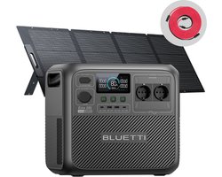 BLUETTI Elite 200 V2 – 2600 W – 2073,6Wh – Duurzame energie – met 200W Zonnepaneel PV200 – LiFePO4 Draagbare Accu – Voor Camping – Thuis – outdoor