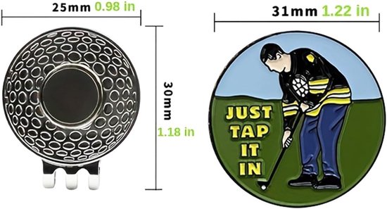 Dailygoody - Golf Hat Clip - Magnetische Ball Marker - Handig en stevig - 5 Stuks - Golfaccessoires - Voor elke golfer - Compact formaat — afbeelding 3