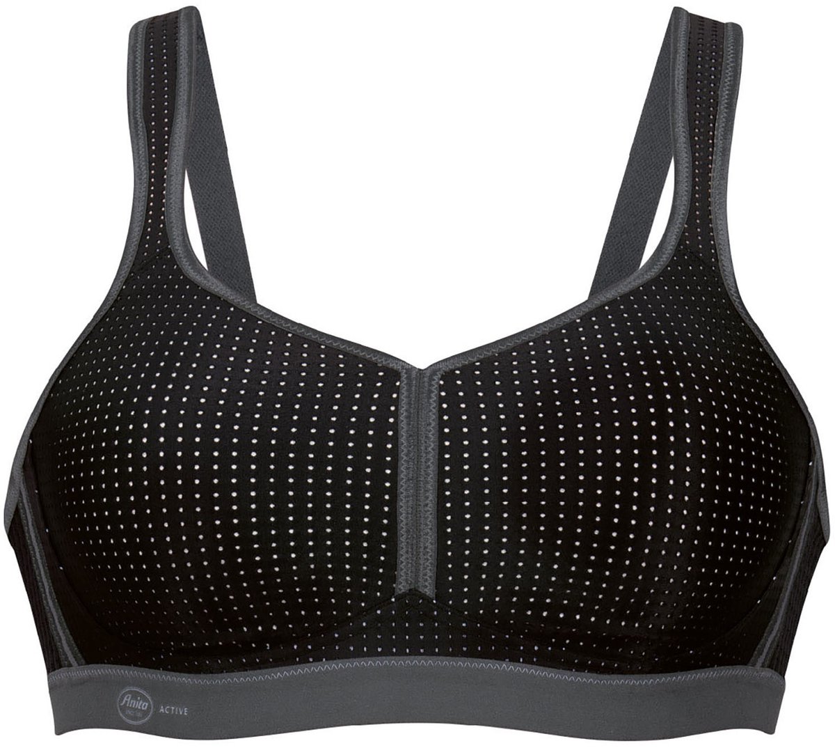 Anita - Performance Sport bh zonder beugel - Zwart/antraciet - 75D
