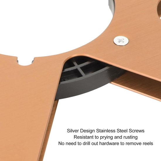 Lege Spoel - Tape Haspel - Geluid Opnemen - 6 Gaten Ontwerp - 10.5 Inch - Goud van Merkloos — afbeelding 4