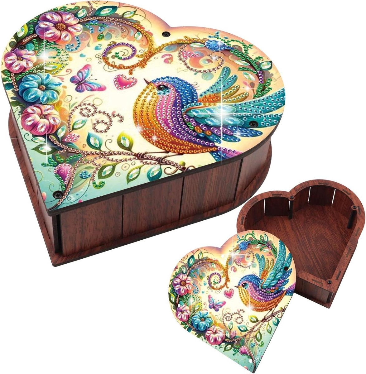 Bureau Organizer - Opbergdoos Lade - Thuis Kantoor - Diamant Schilderij - 20 cm - Veelkleurig