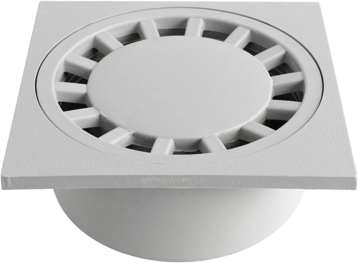 Sifon afvoer - Afvoerputje - Slechte geuren weren - Verwijderbaar inspectierooster - 150x150 mm - Grijs