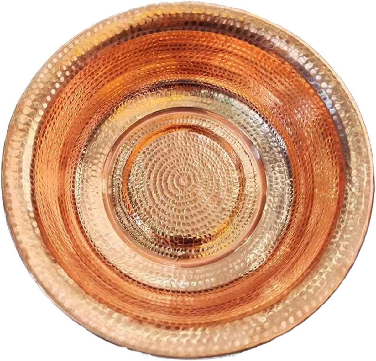 Voetenbad Kom - Pedicure Kom - Ontspanning Thuis - Handgesmeed Koper - 38 cm Diameter - Koper
