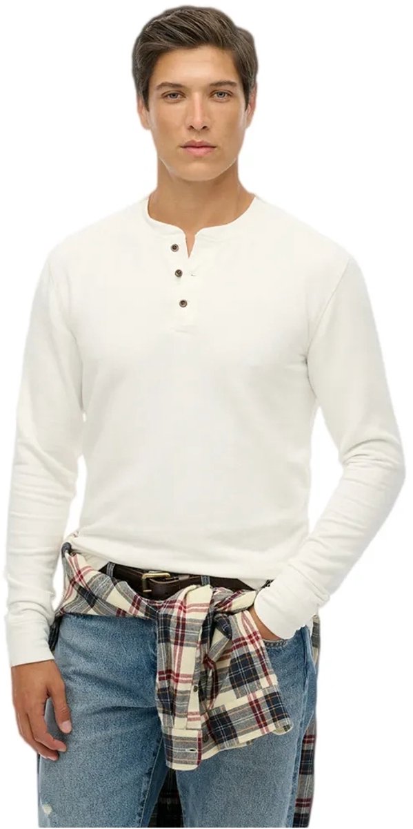 Superdry The Merchant Store Grandad Top Heren Tops Creme