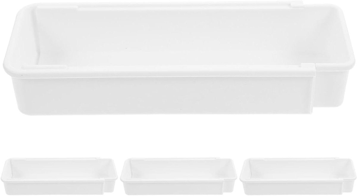 Ladeverdelers - Opbergbakken - Keuken Organiseren - Uitbreidbaar Ontwerp - 4 Stuks - Wit