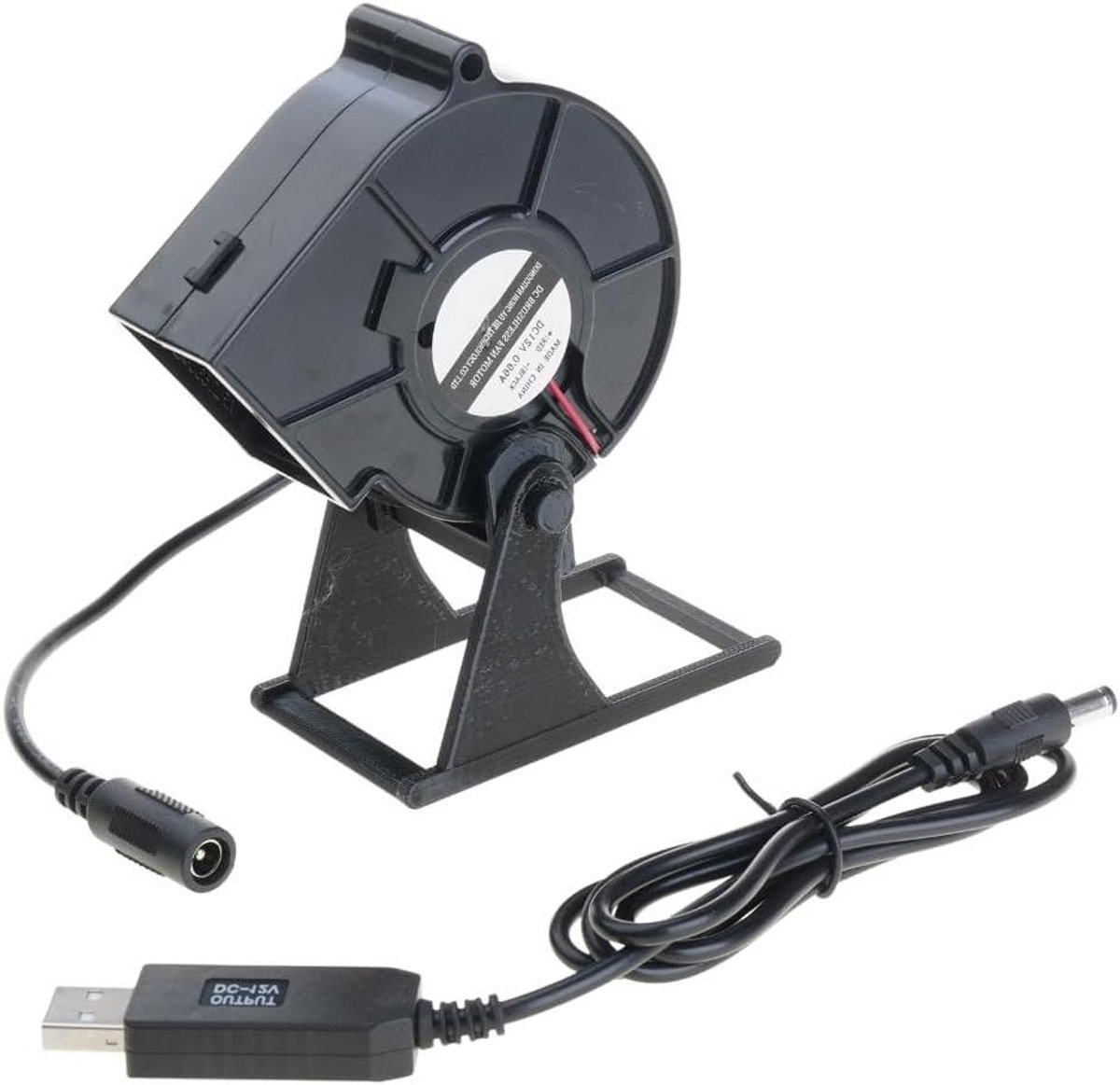 Bureau Ventilator - Luchtpomp - Warmte Reductie - Krachtige Luchtstroom - 7.5 x 7.5 cm - Zwart