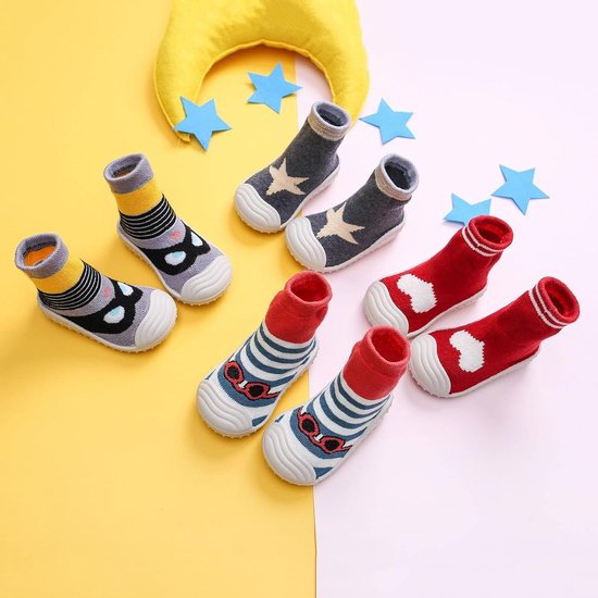 Babyschoenen Sokken - Peuters Slippers - Warme Voetjes - Antislip Zool - Voor Binnen - Diverse Kleuren — afbeelding 2