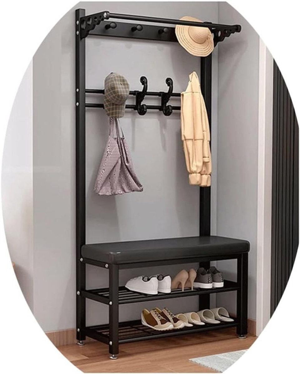 Stoffen kast - Kledingopslag - Slaapkamer organiseren - Met 2 kledingstangen - 128x45x170 cm - Grijs