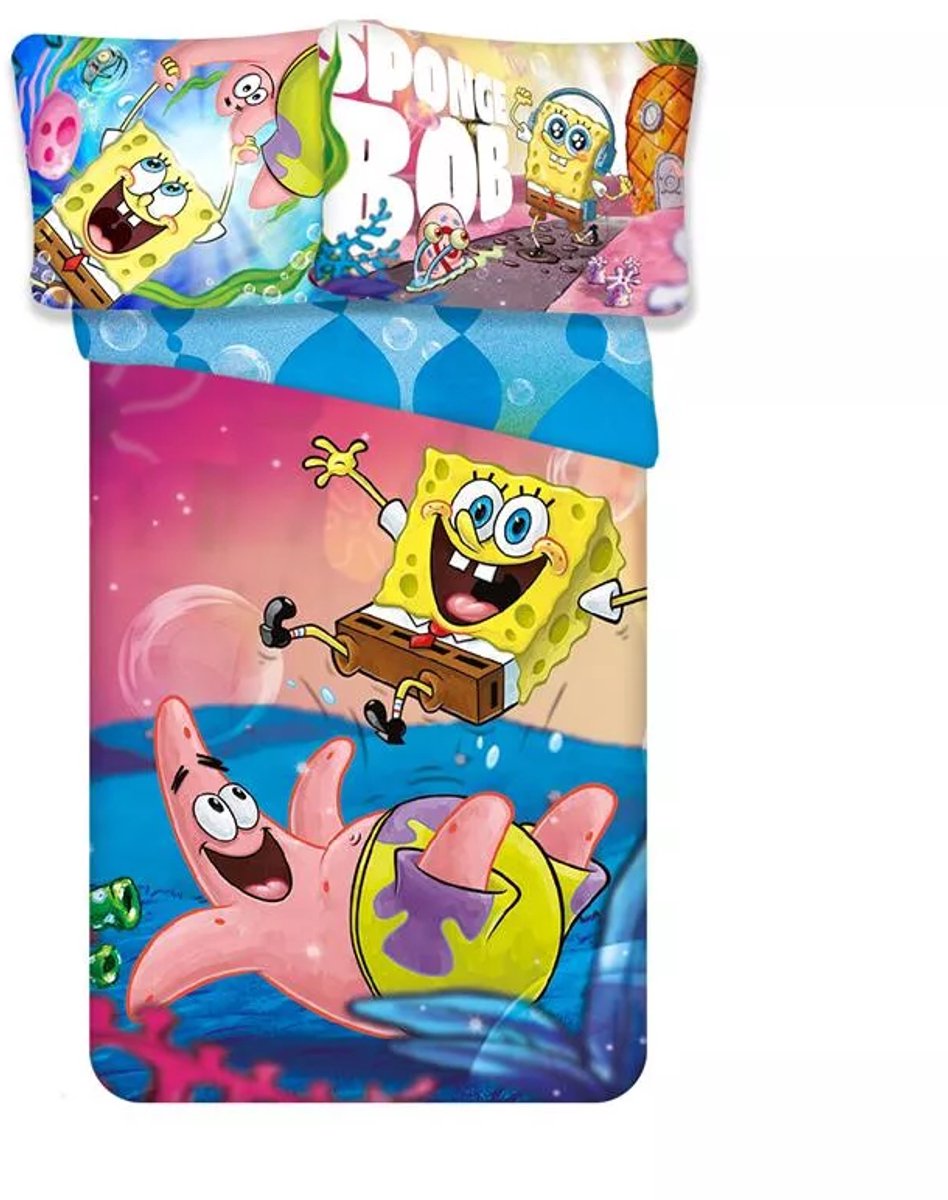 Sponge Bob SpongeBob Dekbedovertrek Junior Ledikant 100x135 cm - Katoen