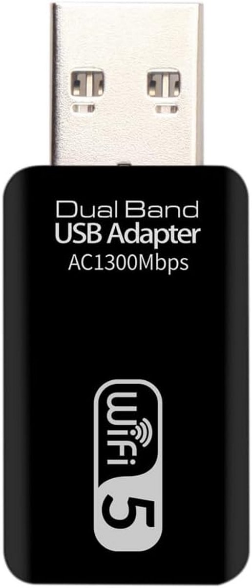 Snelle AC 1300 Mbps USB WiFi Adapter Dual Band 2.4GHz/5GHz voor PC en Laptop met USB 3.0