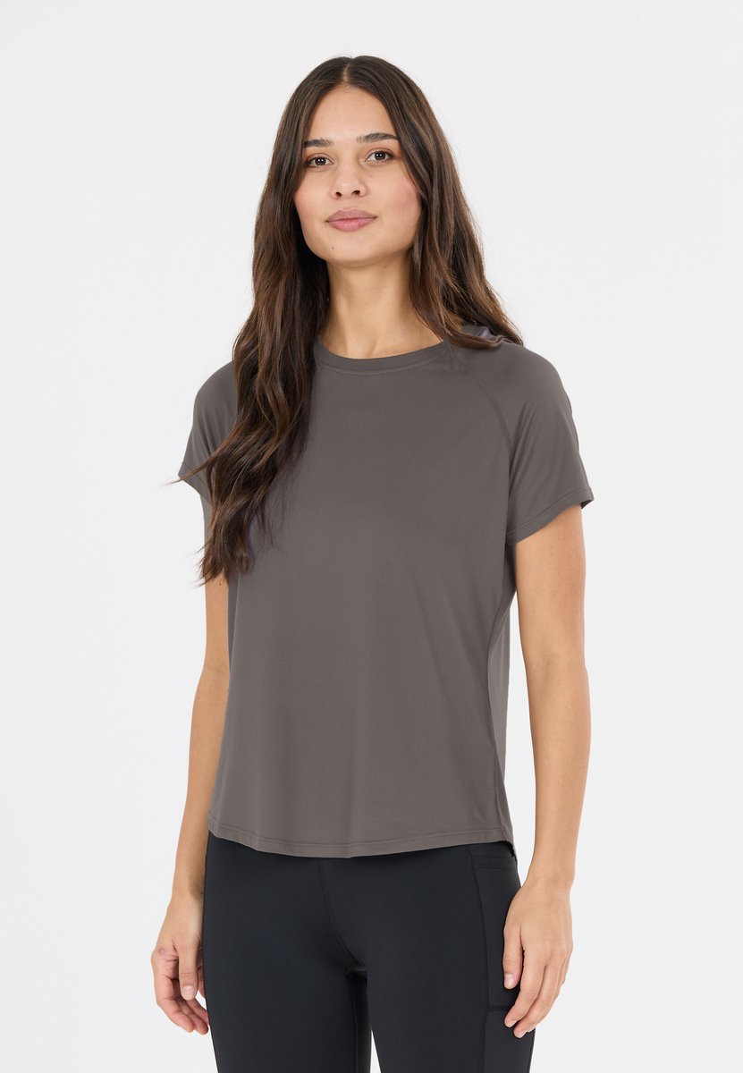 ATHLECIA - gaina v2 w s/s tee - Training t-shirt korte mouw dames - Donkergrijs