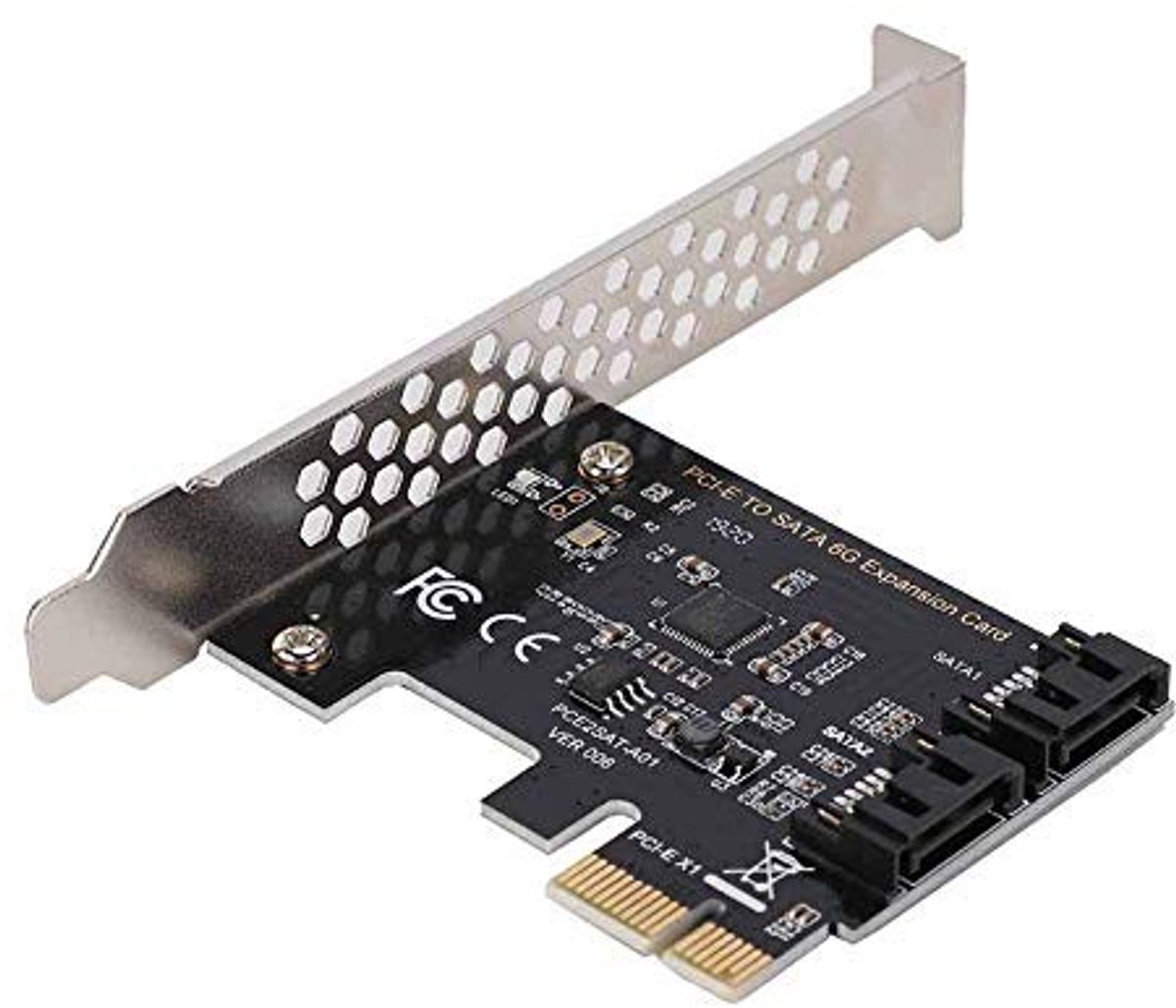 aladdien - PCI-E naar uitbreidingskaart - 2-poorts - Betrouwbare dataverbinding - 6 Gbps snelheid - Ideaal voor opslaguitbreiding ...
