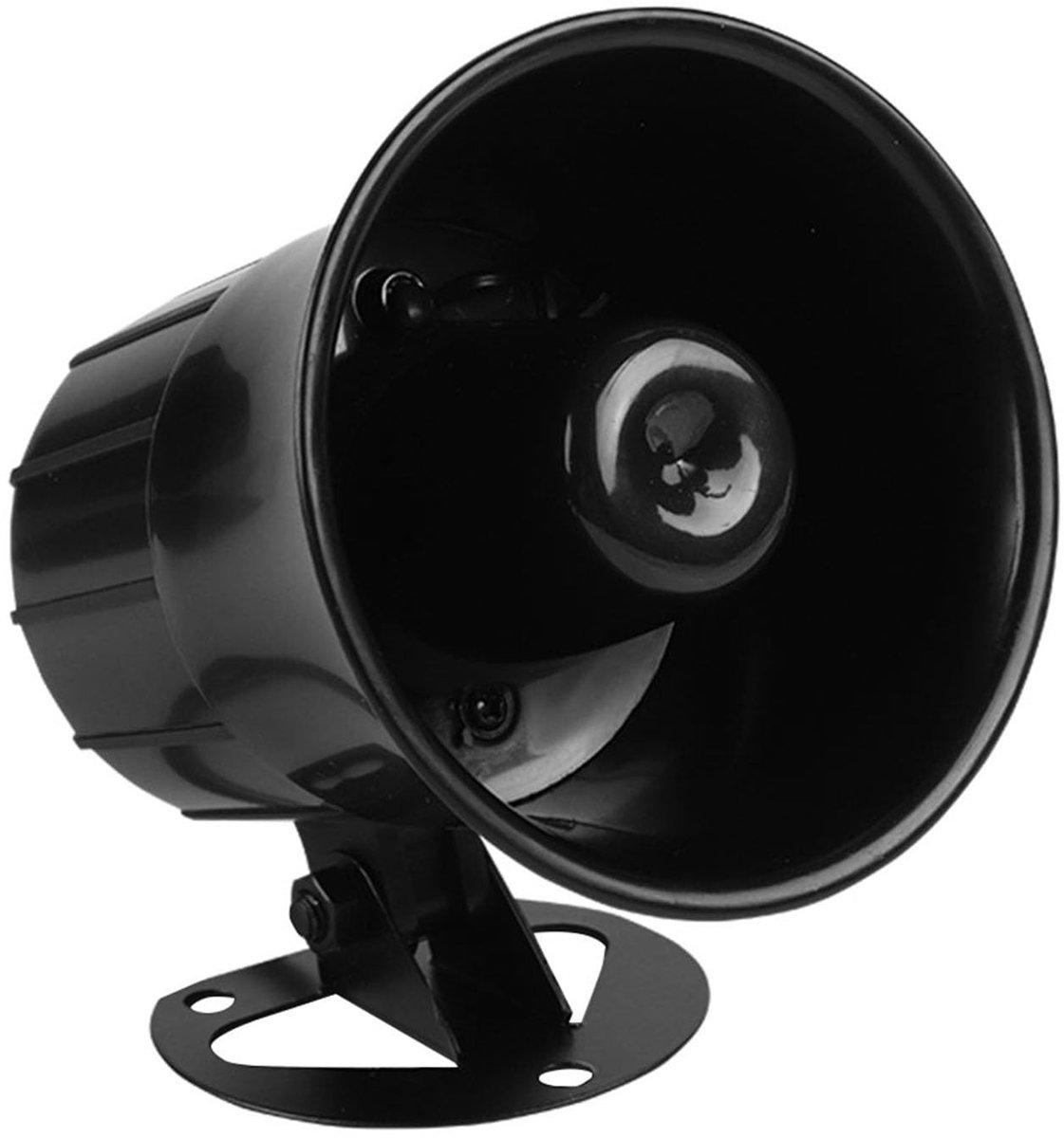 Wired Alarm Siren Horn Speaker 110dB - Buitenbeveiliging Alarm Sirene (Zwart)