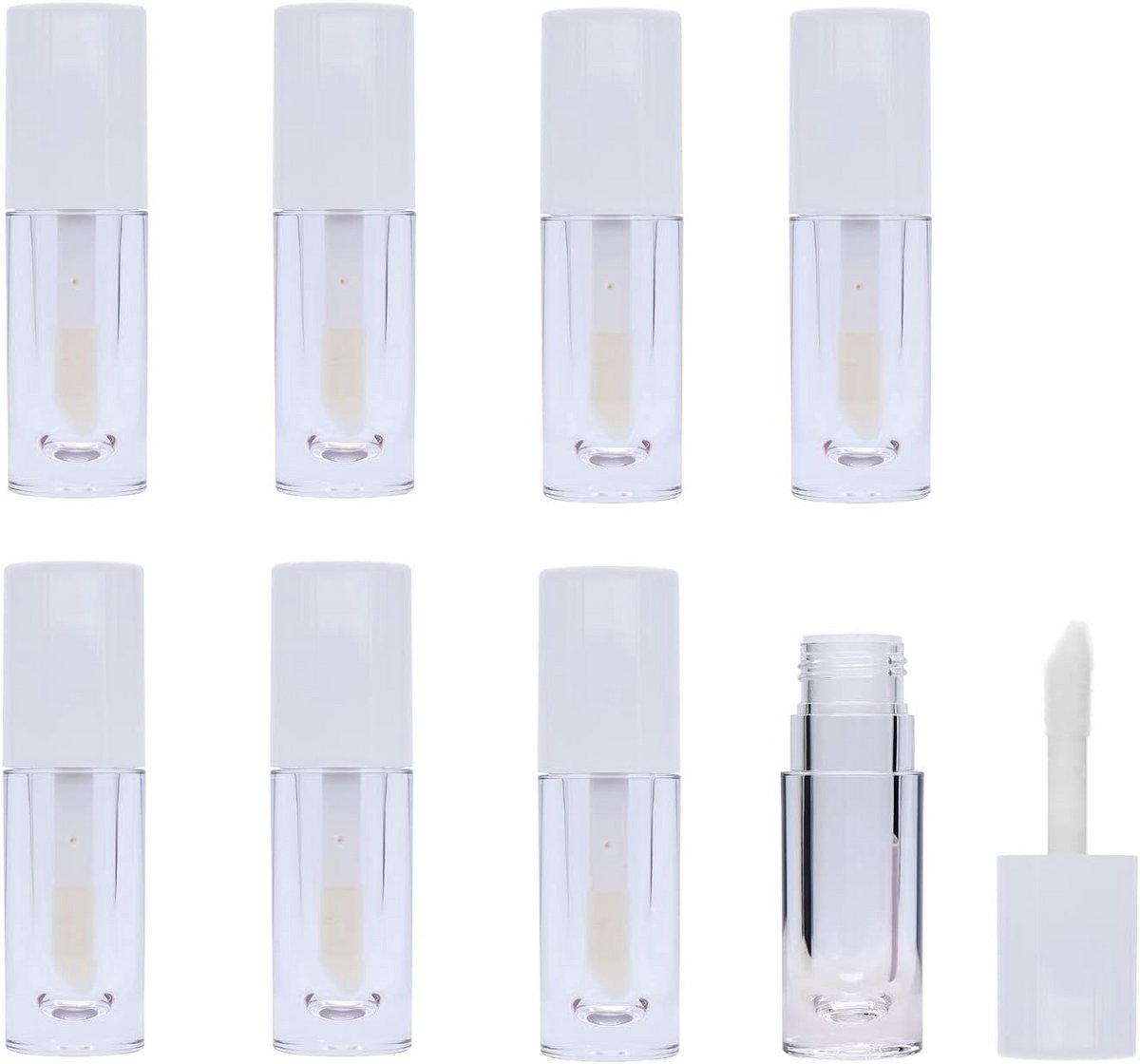 8 Stuks Navulbare Lipgloss Tubes 5ml - Mini Containers voor DIY Lipbalsem