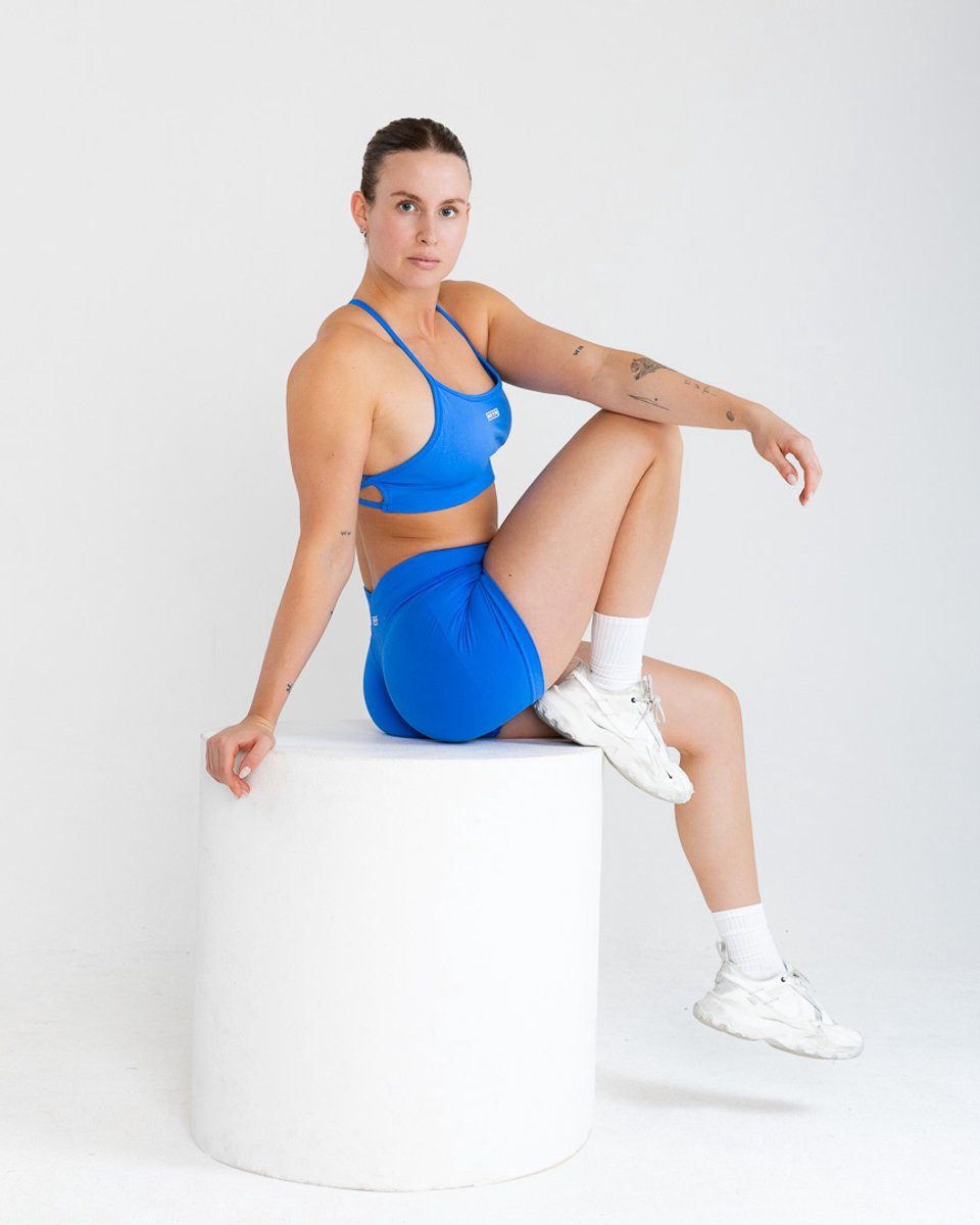NXTR Pulse Premium Sports Bra - Sky Blue - Seamless - High Support - Sportbeha Dames