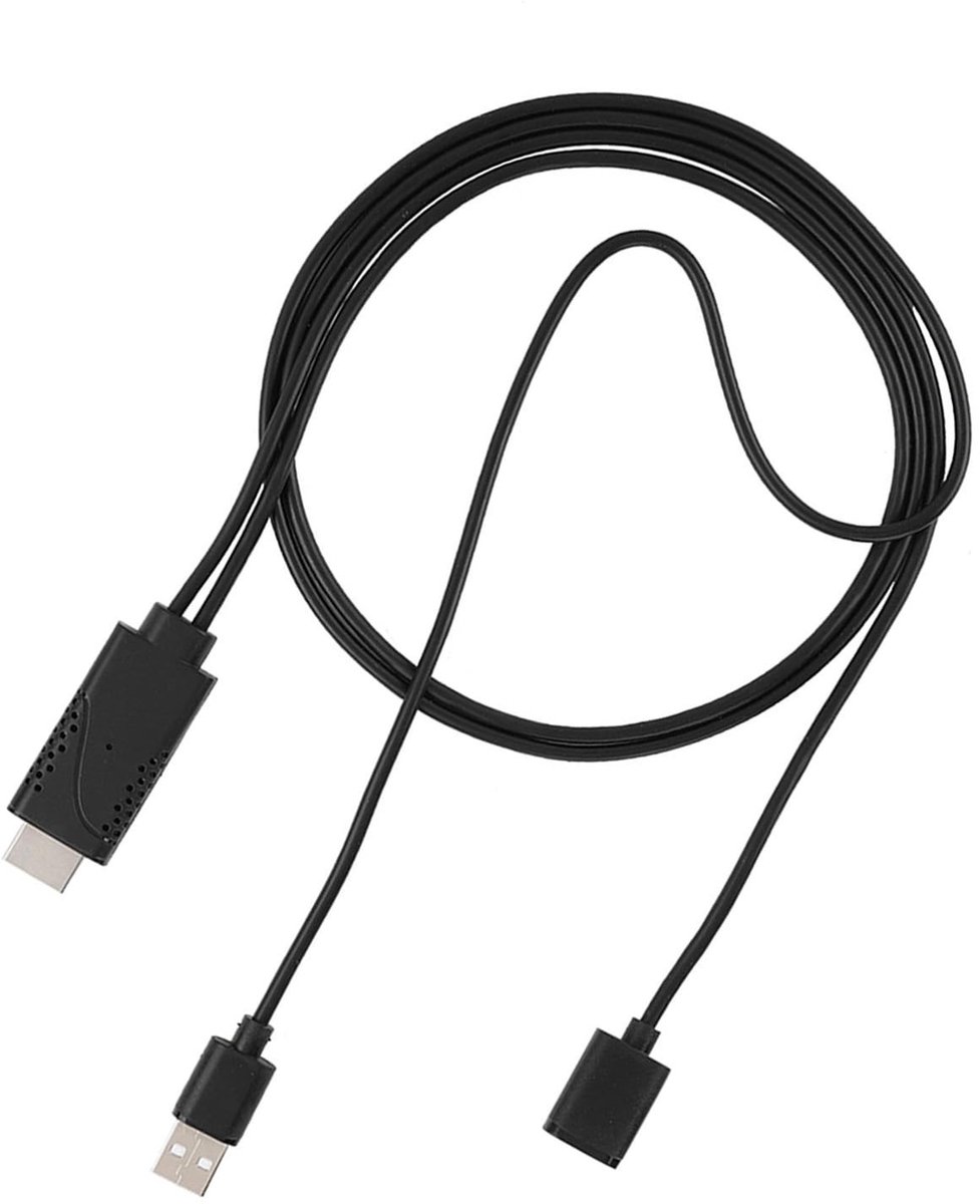 aladdien - USB-bus naar HDMI - HDTV-adapterkabel - 2-in-1 - 1080p - Geschikt voor Android - Compact formaat