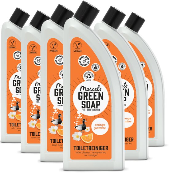 Marcel’s Green Soap toiletreiniger – sinaasappel & jasmijn – 6 x 750ml