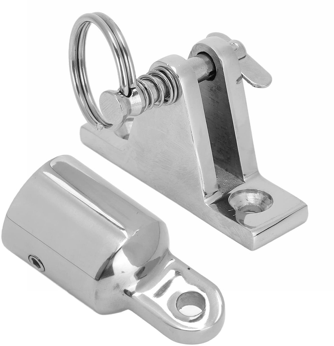 aladdien - Bimini Top Montage Fittingen - Dek Scharnier - Duurzaam en Sterk - 22mm Pijp Oog Eindkap Hardware - Voor Bootaccessoires - Ideaal voor...