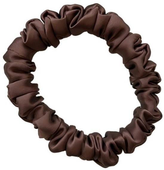 Haarscrunchies – 4-pack – Elastische haarelastiekjes – Rekbare paardenstaarthouders – Zijden scrunchies – Dunne haarbandjes – Voor dagelijks gebruik – Creëer stijlvolle kapsels – Geschikt voor alle haartypes, vrouwen, meisjes en meer – 7 x 1,5 cm