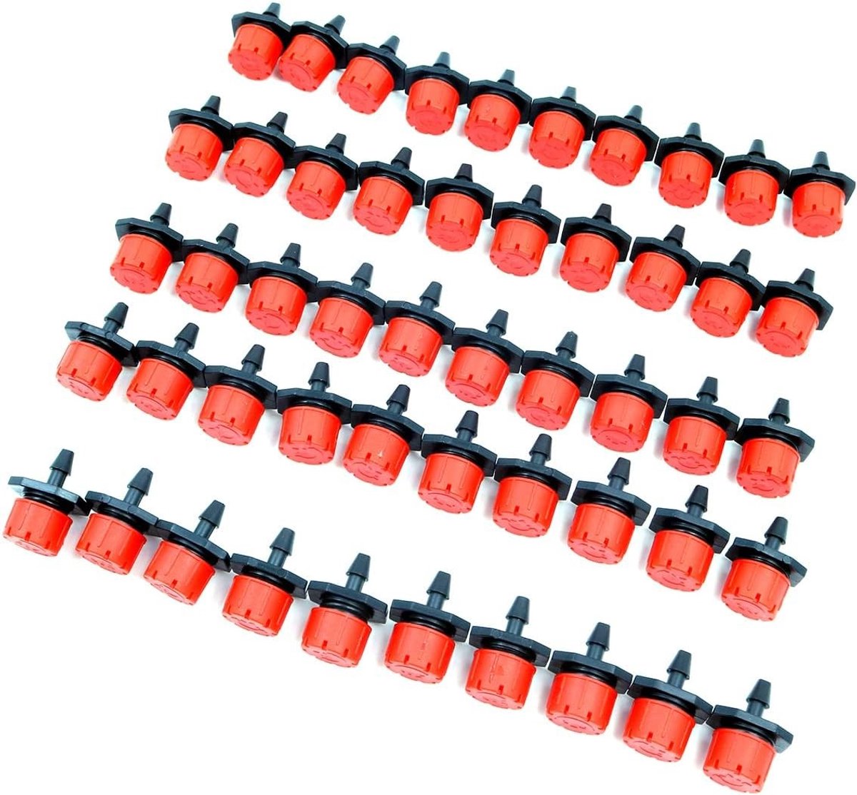 aladdien - Drip Irrigation Kit - 50pcs Druppelsysteem - Bespaar water - Tuin en planten - Automatische bewatering - Geschikt voor bloemen en groenten